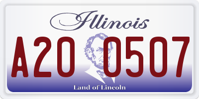 IL license plate A200507