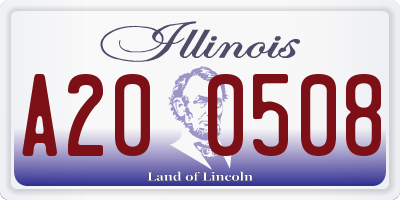 IL license plate A200508