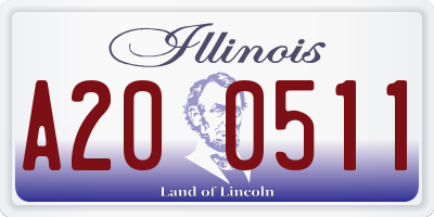 IL license plate A200511