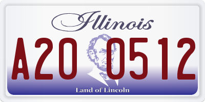 IL license plate A200512