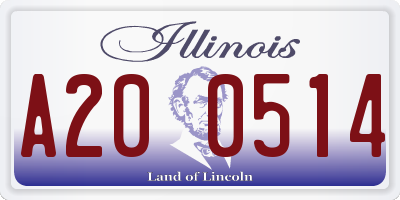 IL license plate A200514