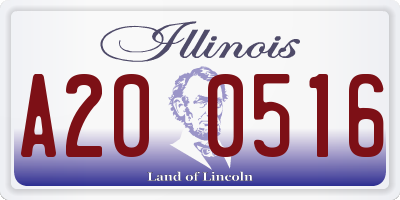 IL license plate A200516