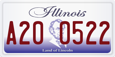 IL license plate A200522