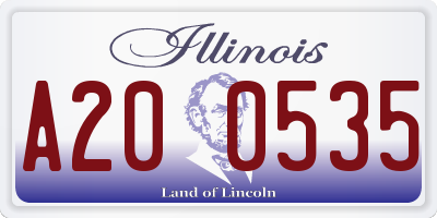 IL license plate A200535