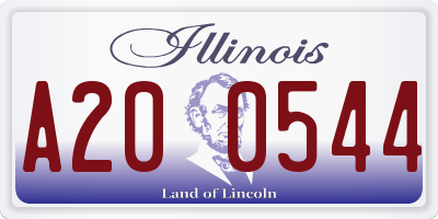 IL license plate A200544