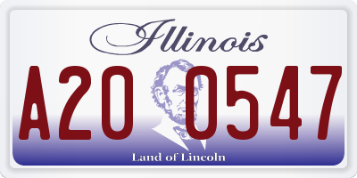 IL license plate A200547