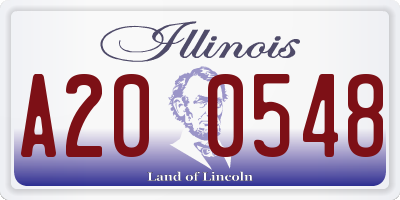 IL license plate A200548