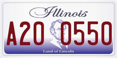 IL license plate A200550