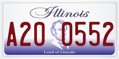 IL license plate A200552