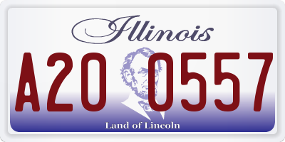 IL license plate A200557