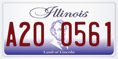 IL license plate A200561