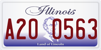 IL license plate A200563