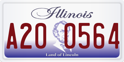 IL license plate A200564