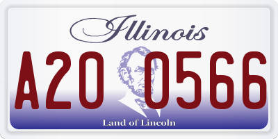 IL license plate A200566