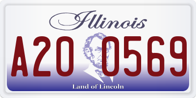 IL license plate A200569