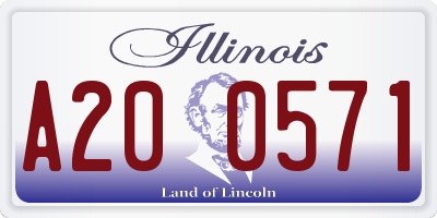IL license plate A200571
