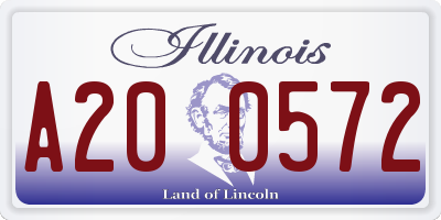 IL license plate A200572