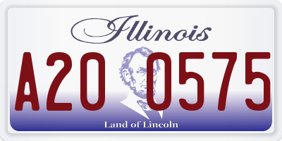 IL license plate A200575