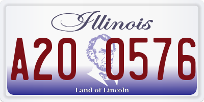 IL license plate A200576