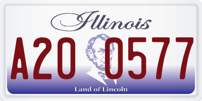 IL license plate A200577