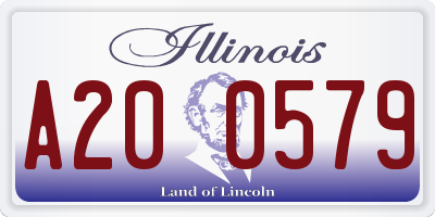 IL license plate A200579