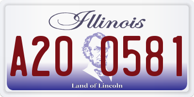 IL license plate A200581