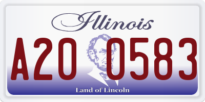 IL license plate A200583