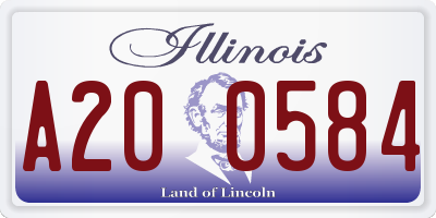 IL license plate A200584