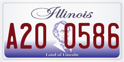 IL license plate A200586