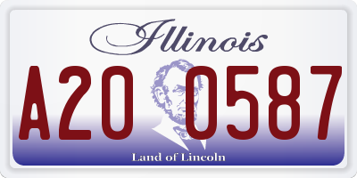 IL license plate A200587