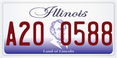 IL license plate A200588