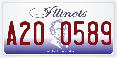 IL license plate A200589