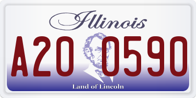 IL license plate A200590