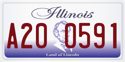 IL license plate A200591