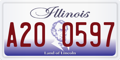 IL license plate A200597