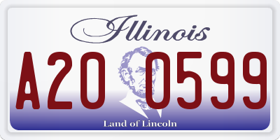 IL license plate A200599
