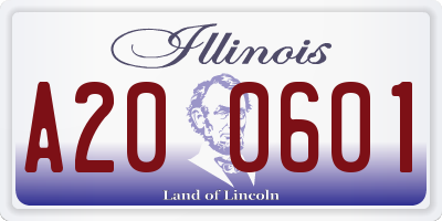 IL license plate A200601