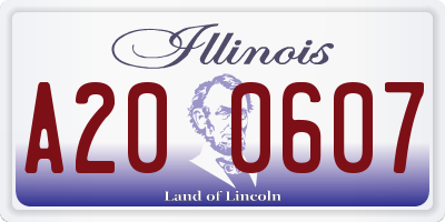 IL license plate A200607