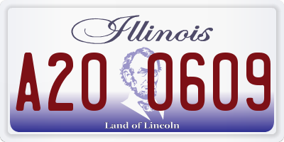IL license plate A200609