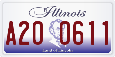 IL license plate A200611