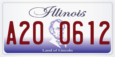IL license plate A200612