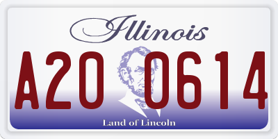 IL license plate A200614