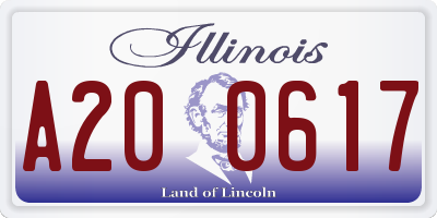 IL license plate A200617