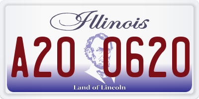 IL license plate A200620