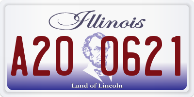 IL license plate A200621