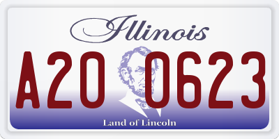 IL license plate A200623
