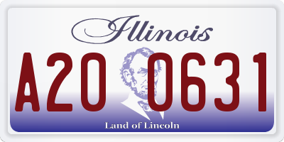 IL license plate A200631