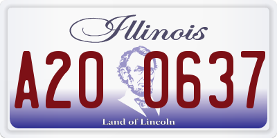 IL license plate A200637
