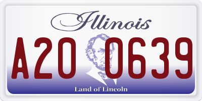 IL license plate A200639