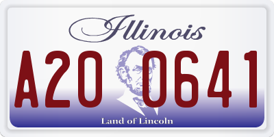 IL license plate A200641